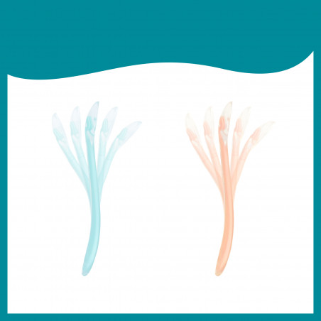 Set de 5 cuillères 1er âge en silicone BABYMOOV
