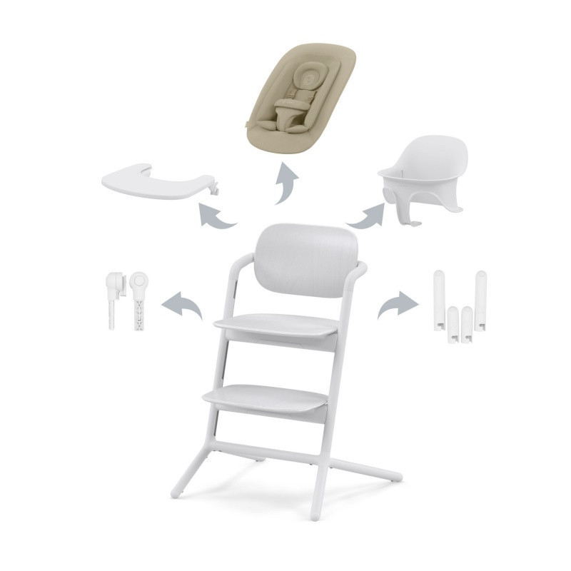 Chaise-haute Lemo 2 4en1 CYBEX All white