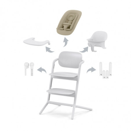 Chaise-haute Lemo 2 4en1 CYBEX All white