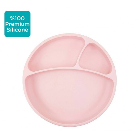 Assiette antidérapante en silicone MINIKOIOI Rose