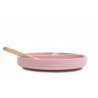 Assiette antidérapante en silicone MINIKOIOI Rose