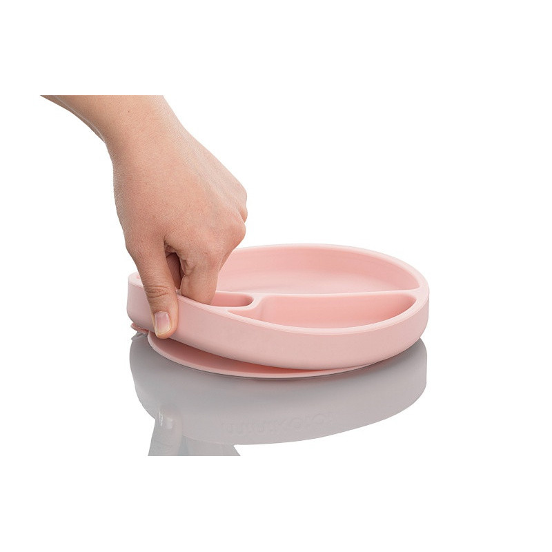 Assiette antidérapante en silicone MINIKOIOI Rose