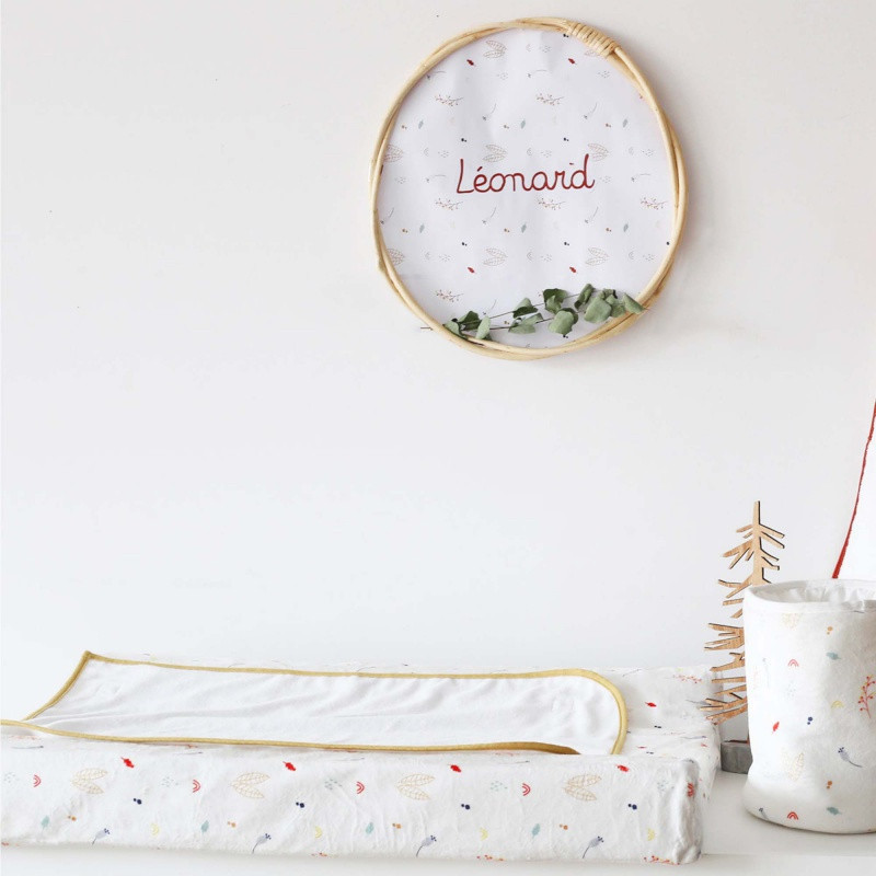 Matelas à langer avec housse TROIS KILOS SEPT Cache-cache en forêt