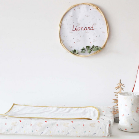 Matelas à langer avec housse TROIS KILOS SEPT Cache-cache en forêt