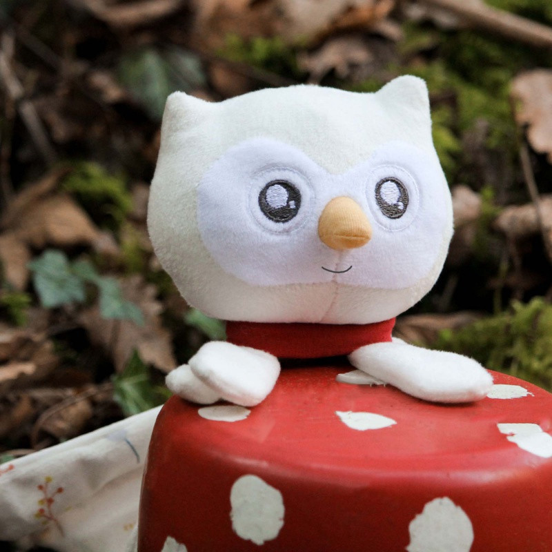 Doudou carré Violette la chouette TROIS KILOS SEPT Cache-cache en forêt
