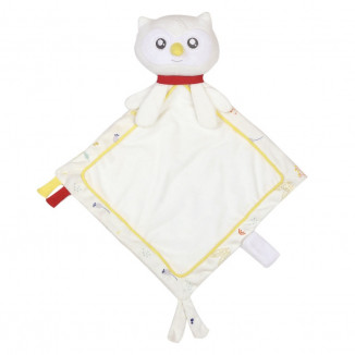 Doudou carré Violette la chouette TROIS KILOS SEPT Cache-cache en forêt