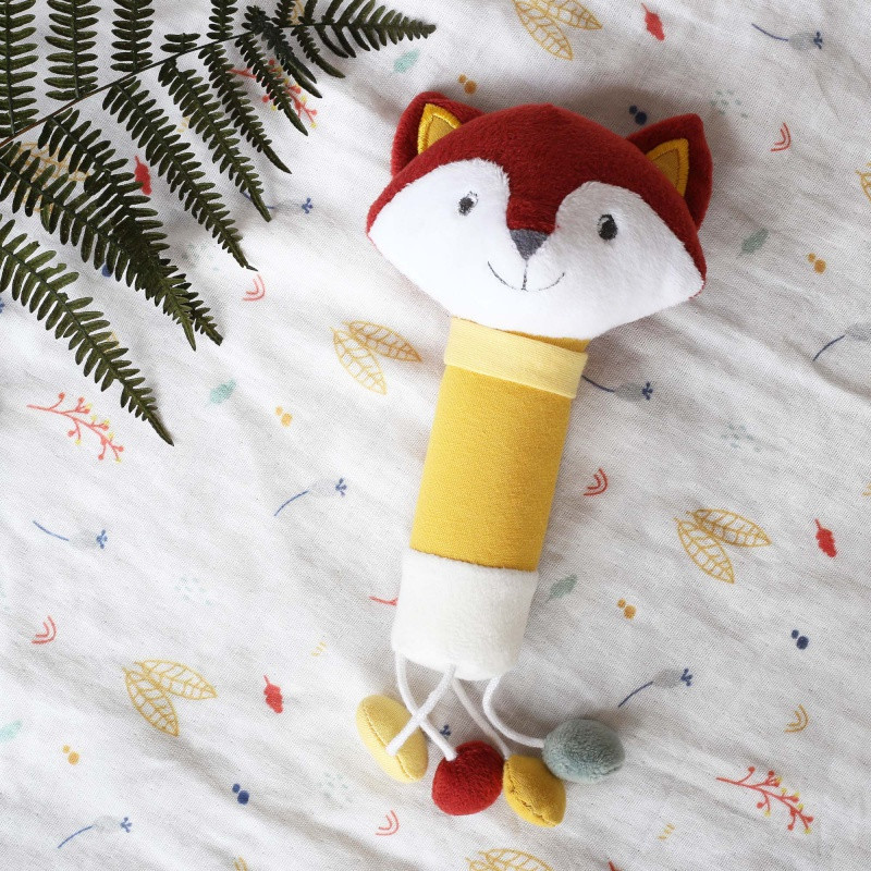 Bâton musical renard TROIS KILOS SEPT Cache-cache en forêt