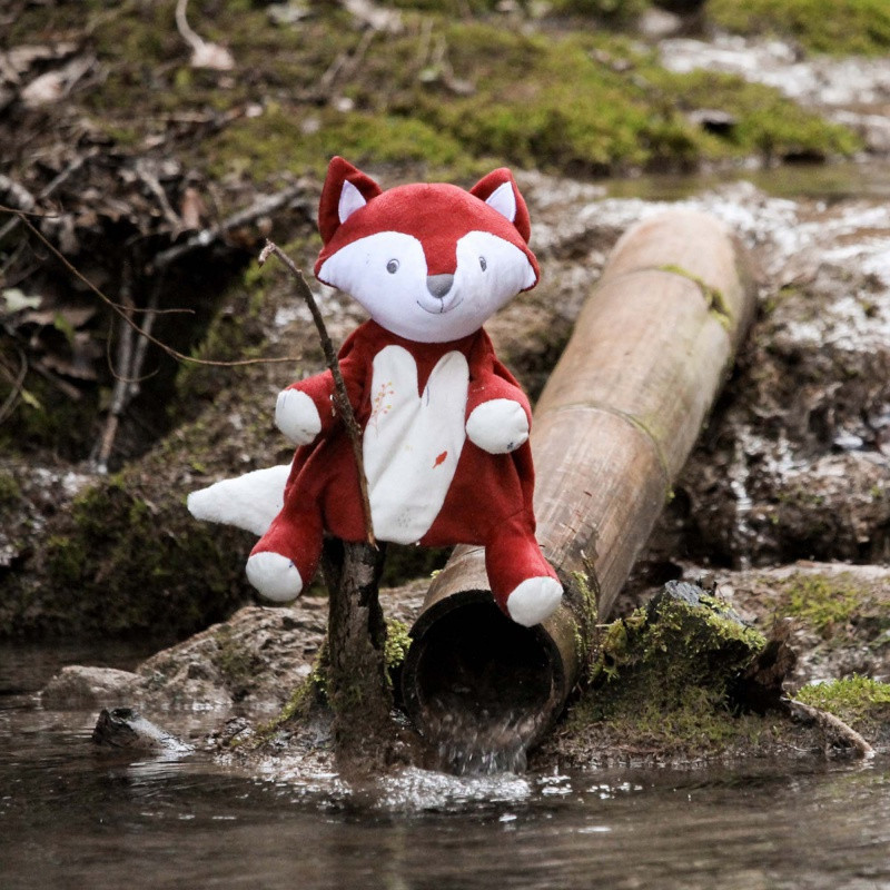 Peluche marionnette renard TROIS KILOS SEPT Cache-cache en forêt