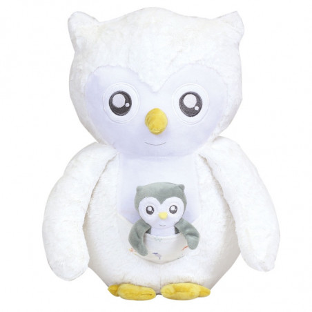 Peluche XXL Violette la chouette TROIS KILOS SEPT Cache-cache en forêt