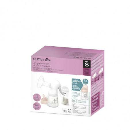 Tire-lait manuel + biberon 120 ml Zéro Zéro SUAVINEX