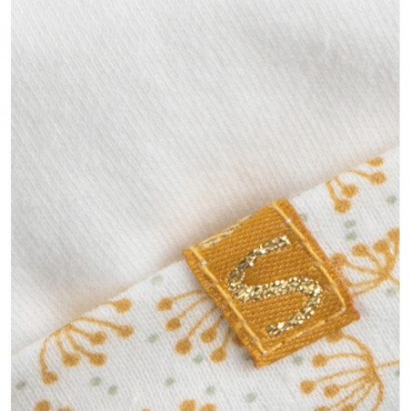 Bonnet Jaune topaze naissance SAUTHON Promenons-nous