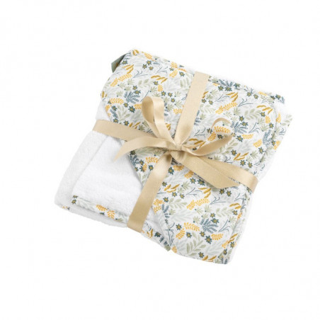 Sortie de bain + gant SAUTHON Promenons-nous