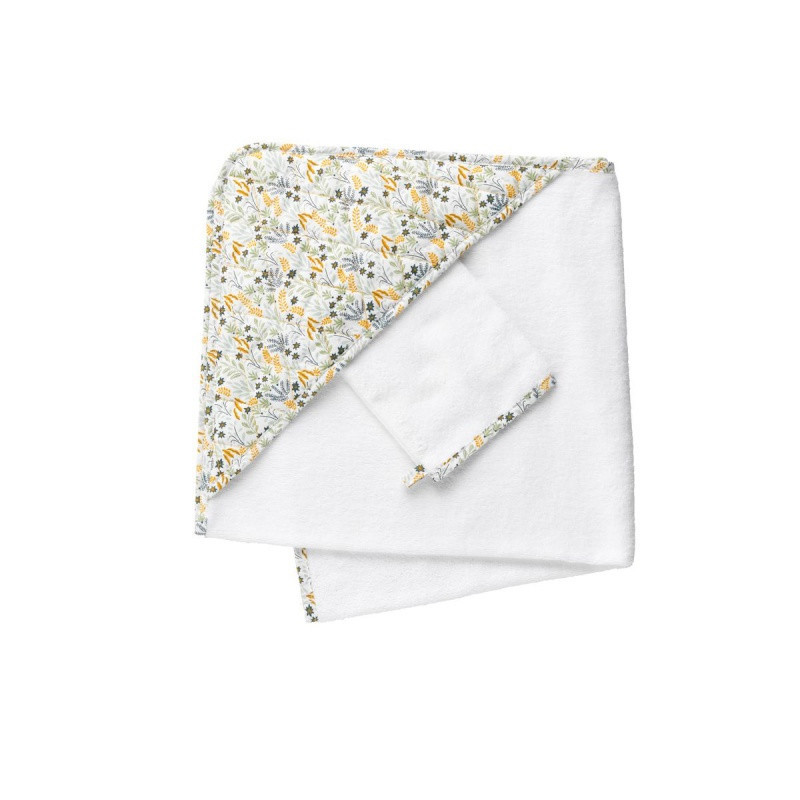 Sortie de bain + gant SAUTHON Promenons-nous