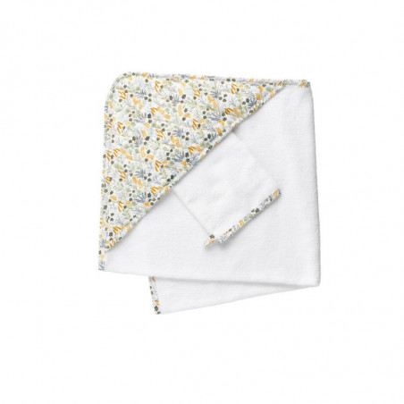 Sortie de bain + gant SAUTHON Promenons-nous