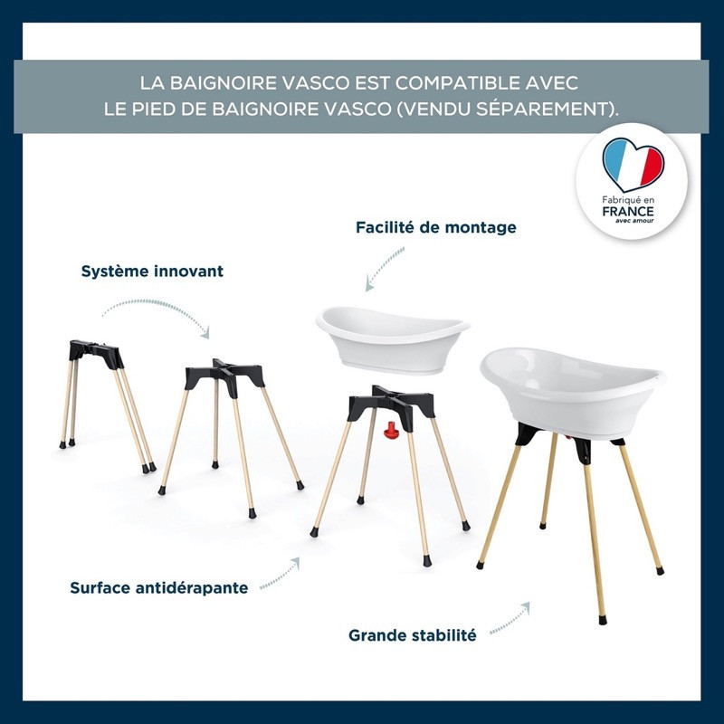 Baignoire Vasco THERMOBABY Blanc muguet