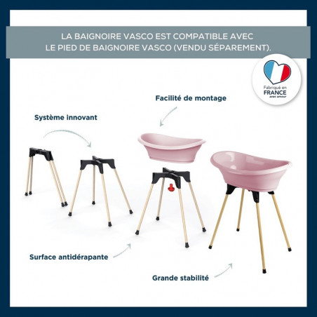 Baignoire Vasco THERMOBABY Rose poudré