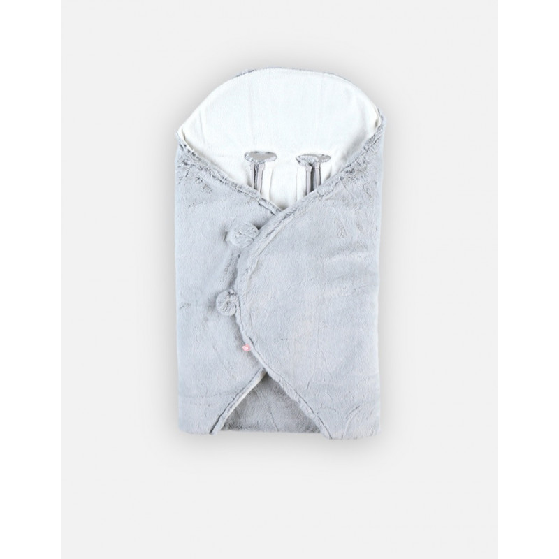 Couverture de promenade Groloudoux Mix&Match NOUKIES Grise