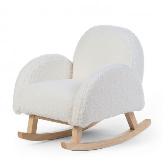 Fauteuil à bascule pour enfant CHILDHOME Teddy blanc