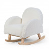 Fauteuil à bascule pour enfant CHILDHOME Teddy blanc