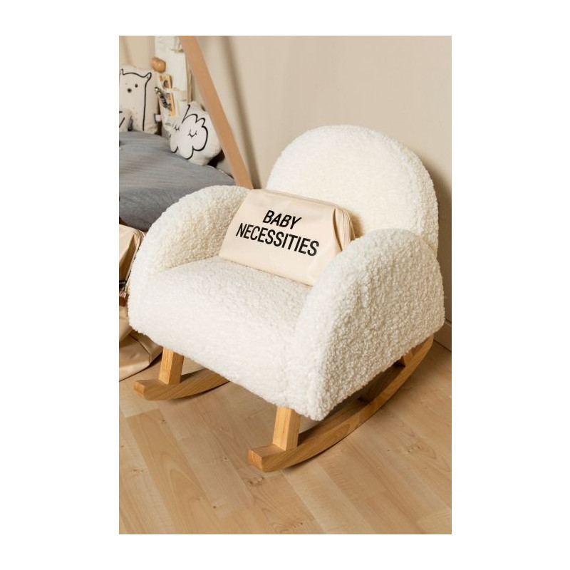 Fauteuil à bascule pour enfant CHILDHOME Teddy blanc