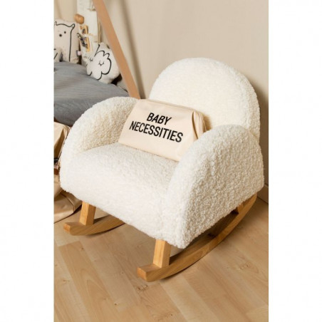 Fauteuil à bascule pour enfant CHILDHOME Teddy blanc
