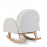Fauteuil à bascule pour enfant CHILDHOME Teddy blanc