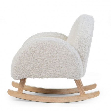 Fauteuil à bascule pour enfant CHILDHOME Teddy blanc