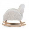 Fauteuil à bascule pour enfant CHILDHOME Teddy blanc