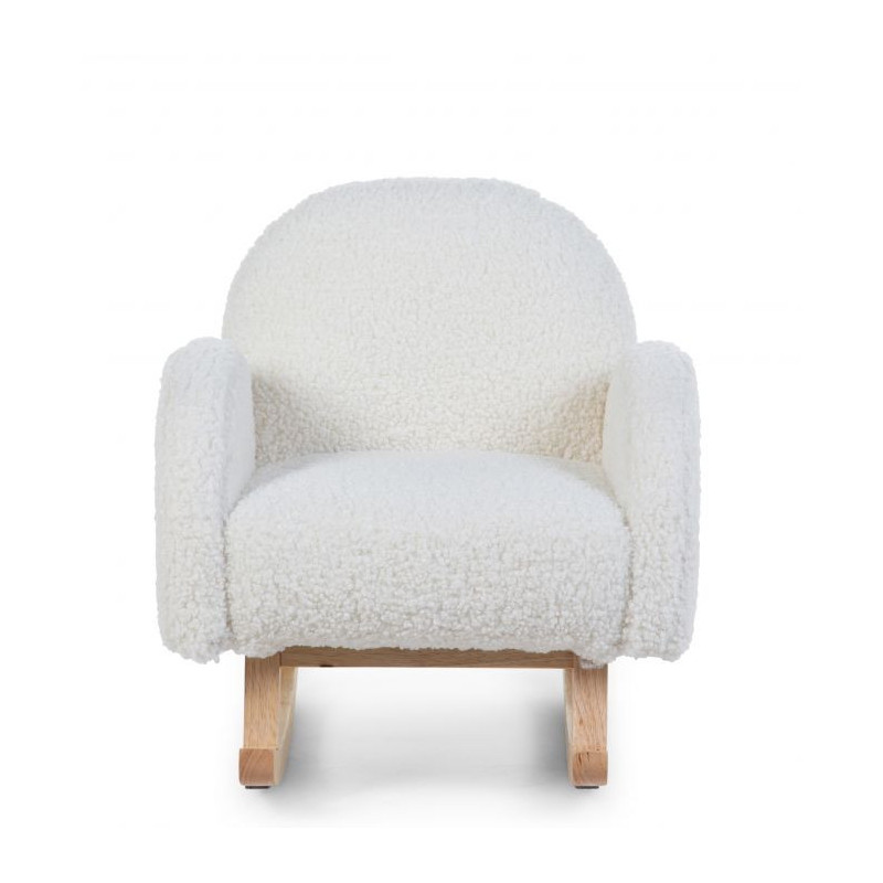 Fauteuil à bascule pour enfant CHILDHOME Teddy blanc