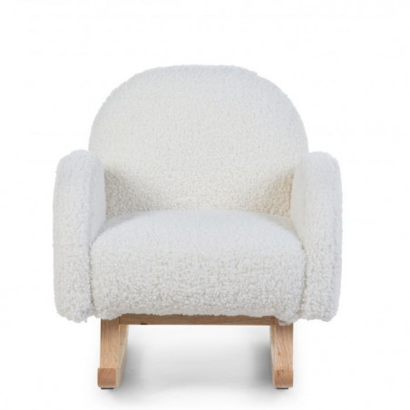 Fauteuil à bascule pour enfant CHILDHOME Teddy blanc