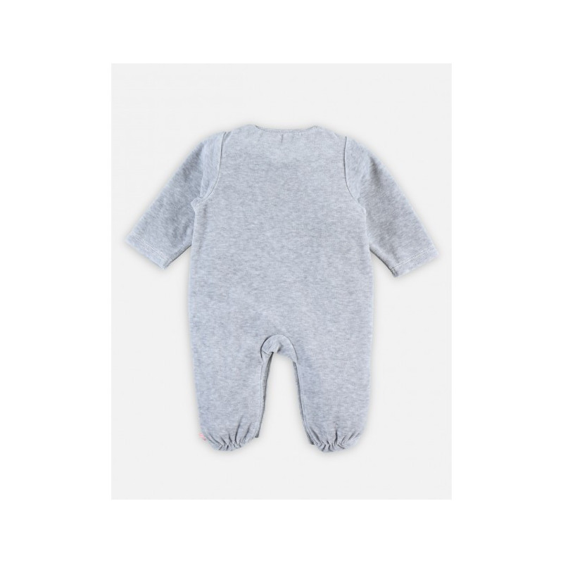 Pyjama en velours bio 3 mois Mix & Match NOUKIE'S Gris