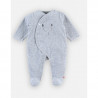 Pyjama en velours bio 6 mois Mix & Match NOUKIE'S Gris