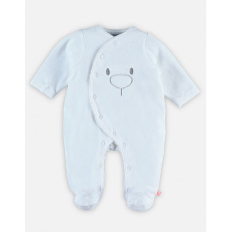 Pyjama en velours bio 9 mois Mix & Match NOUKIE'S Blanc