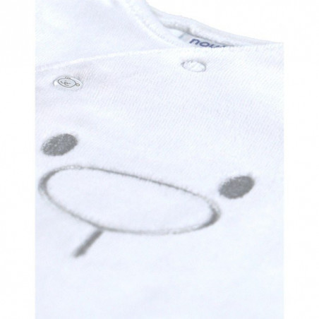 Pyjama en velours bio 6 mois Mix & Match NOUKIE'S Blanc