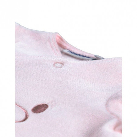 Pyjama en velours bio 3 mois Mix & Match NOUKIE'S Rose clair