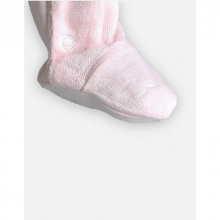 Pyjama en velours bio 3 mois Mix & Match NOUKIE'S Rose clair