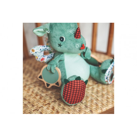 Peluche d’activités Joe le dragon LES LILLIPUTIENS