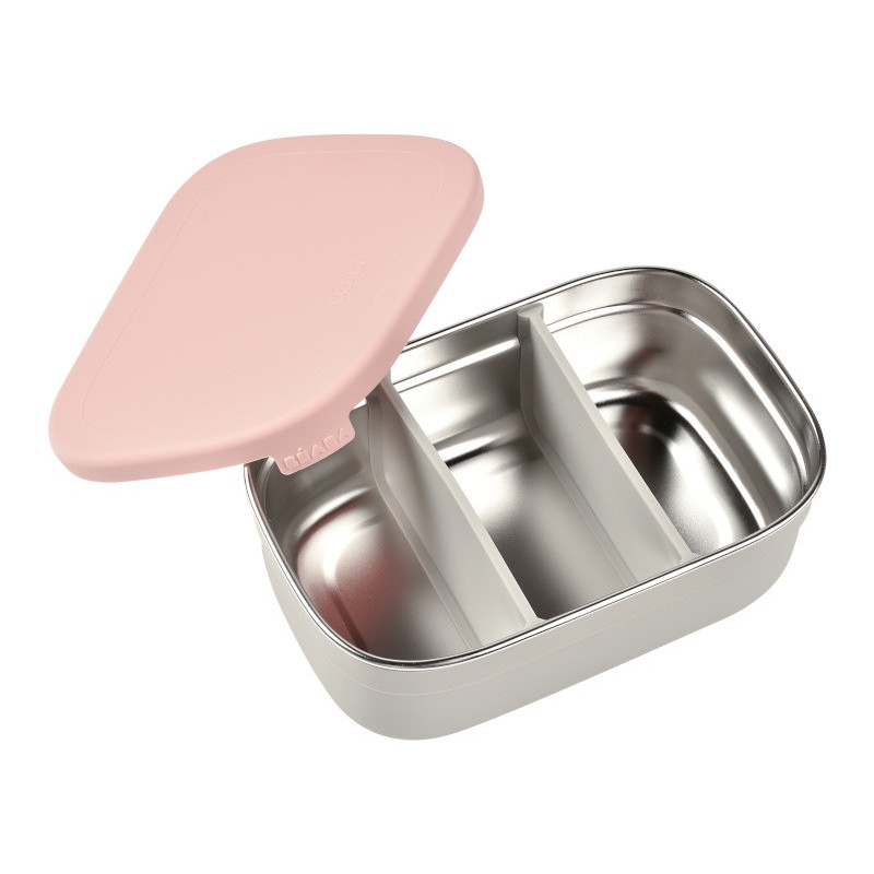 Boite repas en inox BEABA Rose poudré