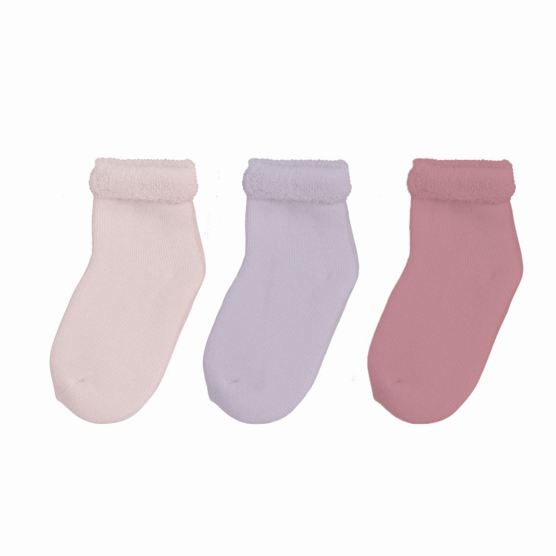 Lot de 3 paires de chaussettes 0-6 mois TROIS KILOS SEPT Rose/mauve/framboise