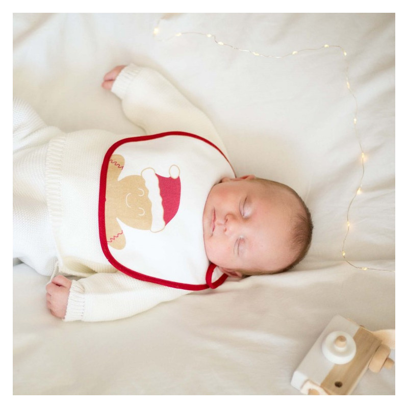 Lot de 2 bavoirs de Noël Naissance TROIS KILOS SEPT