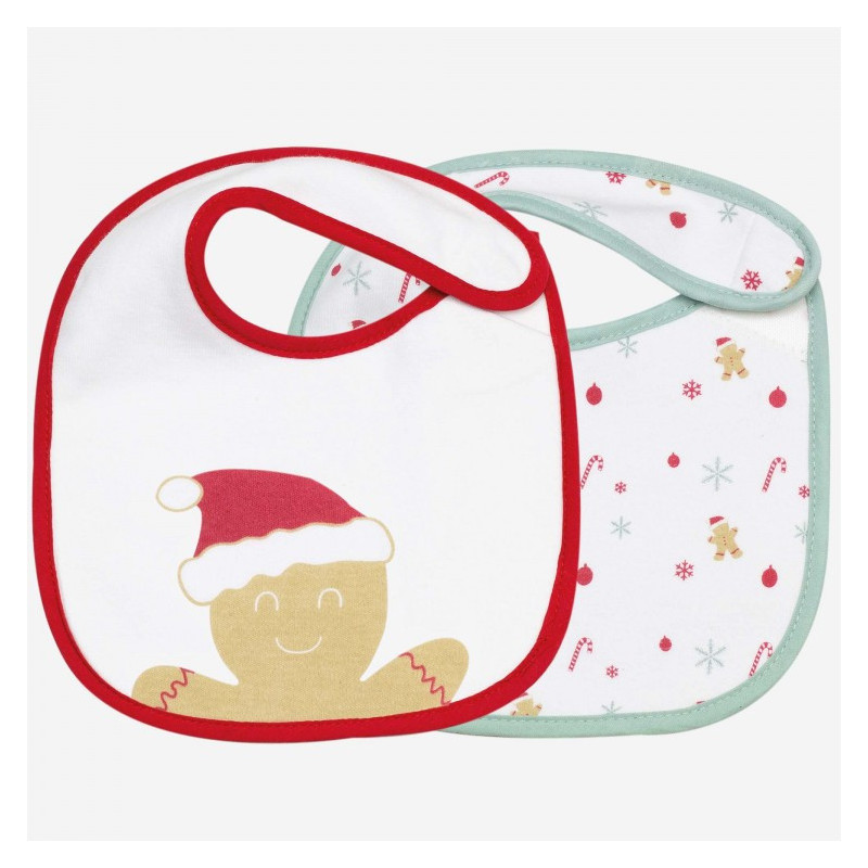 Lot de 2 bavoirs de Noël Naissance TROIS KILOS SEPT