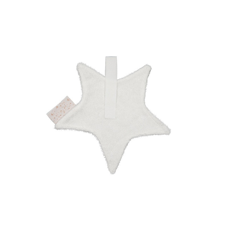 Doudou avec attache tétine Pied de poule PERICLES Coffee