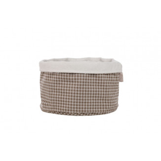 Corbeille de rangement medium Pied de poule PERICLES Coffee