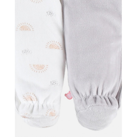 Set de 2 pyjamas en velours 0m NOUKIE'S Babou & Kendi