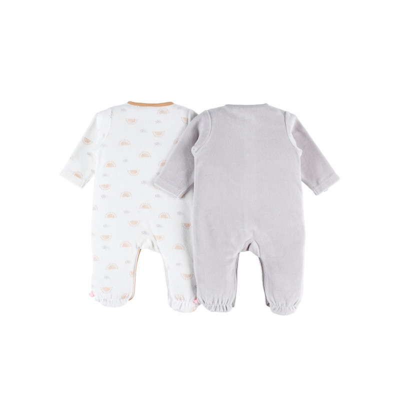 Set de 2 pyjamas en velours 0m NOUKIE'S Babou & Kendi