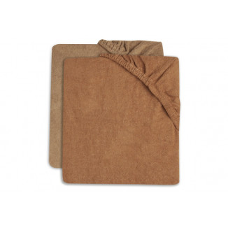 Lot de 2 housses de matelas à langer JOLLEIN Caramel/biscuit