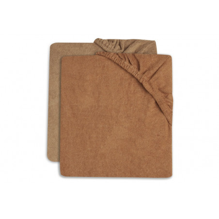 Lot de 2 housses de matelas à langer JOLLEIN Caramel/biscuit