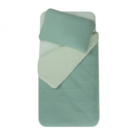 Housse de couette 100x140 + taie 40x60 DOMIVA Sapin/vert gris