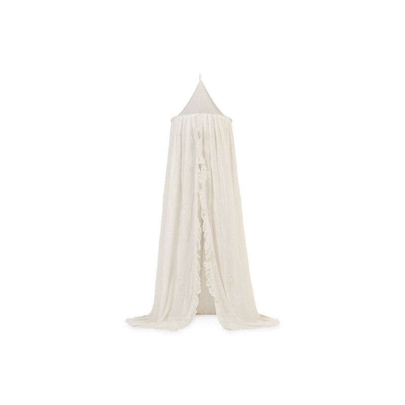 Ciel de lit vintage 245cm JOLLEIN Ruffle ivory