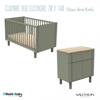 Chambre duo avec lit 70x140 SAUTHON Eléonore kaki